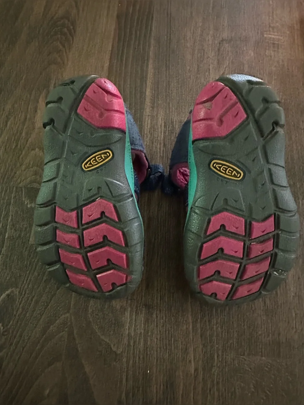 KEEN Girls Navy, Pink & Teal Closed-Toe Sport Sandals